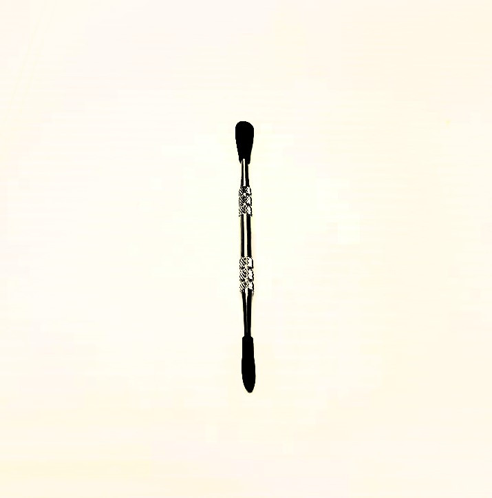 STANDARD METAL DABBER TOOL with SILICONE TIPS 5in BLACK COLOR