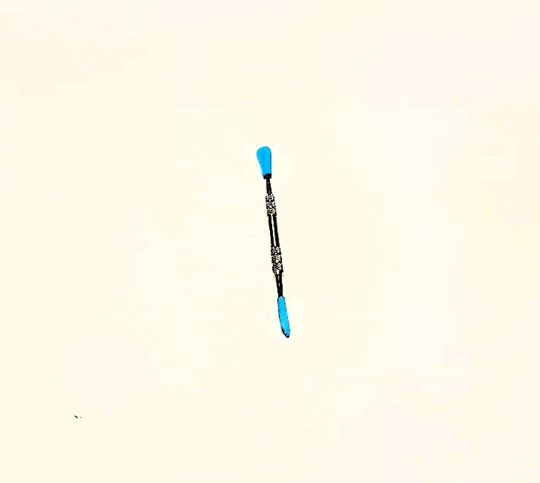 STANDARD METAL DAB TOOL with SILICONE TIPS 5in BLUE COLOR