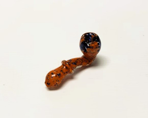 5.5in HEAVY GLASS SHERLOCK ORANGE AND BLUE