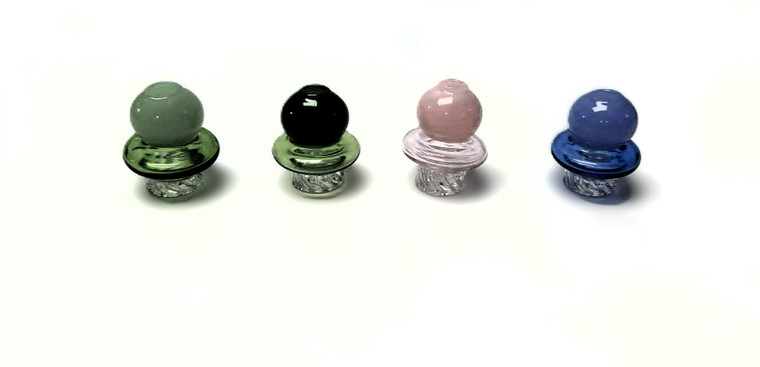 25mm GLOBE SPINNER CARB CAP, FITS 25MM/1." BANGER. ASSORTED COLORS