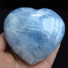 3"-4 Celestite Crystal Heart Rare Natural Ice Sky Blue Celestine Druzy Reiki Madagascar Specimen Metaphysical Healing Mineral Q