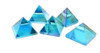 1 (ONE) Chakra Pyramid - Aqua Aura Pyramid - Crystal Quartz Aqua Aura Pyramid - Reiki - Metaphysical - Crafting - Crystal Grids 