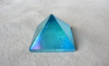 1 (ONE) Chakra Pyramid - Aqua Aura Pyramid - Crystal Quartz Aqua Aura Pyramid - Reiki - Metaphysical - Crafting - Crystal Grids 