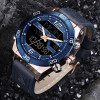 NAVIFORCE Top Luxury Brand Men Military Sport Watches Men's Waterproof Quartz Wrist Watch Male Leather Led Digital Clock 9128