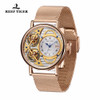 Reef Tiger Designer Fashion Watches Skeleton Rose Gold Double Tourbillon Watches for Men Automatic Watches Date RGA1995