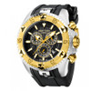 Reef Tiger/RT Men Sports Quartz Watches with Chronograph and Date Big Dial Super Luminous Steel Yellow Gold Stop Watch RGA303