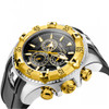 Reef Tiger/RT Men Sports Quartz Watches with Chronograph and Date Big Dial Super Luminous Steel Yellow Gold Stop Watch RGA303