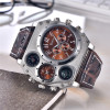 Oulm 1349 New Design Sport Watches Super Large Big Size Men Quartz Wristwatch Casual Wide PU Leather Watch Male Clock relogio