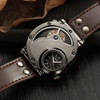 Oulm Unique Design Man Quartz Watches Top Brand Luxury Leather Strap Military Sport Wristwatch Male Clock