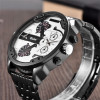 Oulm Huge Two Time Zone Men's Watches Top Luxury Brand Male Quartz Big Size Watch Individuality Large Men Military Wristwatch