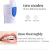 Portable Oral Irrigator Water Dental Flosser Travel Jet Tooth Pick Teeth Cleaning Battery Operated 2 Modes with 2 Jet Tips