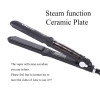 CHJ Ceramic Steam Hair Straightener Curler Professional Flat Iron Vapor Seam Straightening Iron Hair Iron Steamer Styling Tool 