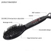 CHJ Ceramic Hair Straightener Brush Comb Anion Mini Hair Straightening Brush Iron Electric Hair Brush Portable Travel Hair Iron