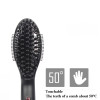 CHJ Ceramic Hair Straightener Brush Comb Anion Mini Hair Straightening Brush Iron Electric Hair Brush Portable Travel Hair Iron