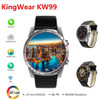 Kingwear KW99 3G Smartwatch Phone Android 1.39'' MTK6580 Quad Core Heart Rate Monitor Pedometer GPS Smart Watch For Mens pk KW88
