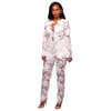Two Piece Floral Lace Elegant Jumpsuit Two Piece Long Sleeve V Neck Hollow Out Bodycon Rompers Womens Jumpsuit Party Overalls
