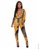 new fashion  Elegant Jumpsuits Autumn Sexy Deep V Neck Long Sleeve Belted body con Jumpsuit Party Club Rompers Women Overalls