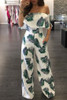 Sexy Elegant Wide Leg Jumpsuit Ruffle Off Shoulder Bandage Backless Bodysuit 2018 Summer Casual Bohemian Beach Overalls S-XL