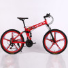26inch 10 knife wheel folding mountain bike 21 speed Two-disc brake bicycle  20inch 5 knife wheel folding mountain bike