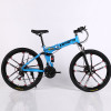 26inch 10 knife wheel folding mountain bike 21 speed Two-disc brake bicycle  20inch 5 knife wheel folding mountain bike