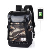 Climbing Camouflage USB Backpack Men Bag Waterproof Computer Laptop Backpacks USB Men Large Capacity Teenager School Bags bolsa