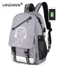 Luminous Music Boy Laptop USB Backpack Men Bag Casual Anti-theft Backpacks USB Charging Travel Student School Bags mochila