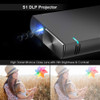 Sound Charm Mini DLP Portable Projector 2000Lumens Sync Wired Display For1080P Home Theater With HDMI USB TF