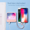 HOCO 8000mAh Power Bank for iOS Android Mobile Phone tablet Power Bank Portable External Battery with Type C lightning Cable