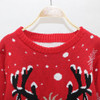 JAYCOSIN Women Christmas Deer Warm Knitted Long Sleeve Sweater Jumper Top O-Neck Casual Blouse z0828