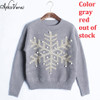 Winter Sweater Women Pullover Candy Color Christmas Sweater Character Snow Pullover Jumper Knitted Sweater Femme Fall Poncho