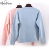 Winter Sweater Women Pullover Candy Color Christmas Sweater Character Snow Pullover Jumper Knitted Sweater Femme Fall Poncho