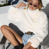 WOTWOY Thick Lambswool Winter Jacket Women Faux Fur Wool Coats Women Outerwear Warm Back Zippers Crop Teddy Jackets Women