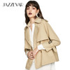 JAZZEVAR new Autumn Fashion Casual Women's Cotton Washed Double Breasted Jacket Short Loose Clothing Outerwear High Quality