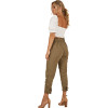 LOGAMI High Waist Harem Trousers Womens Summer Pants Women Casual Pants Army Green