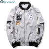 Fashion Men Bomber Jacket Hip Hop Patch Designs Slim Fit Pilot Bomber Jacket Coat Men Jackets