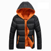 Men Winter Casual New Hooded Thick Padded Jacket Zipper Slim Men And Women Coats Men Parka Outwear Warm EDA020