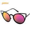 future New Women Sunglasses Vintage Cat Eye Sun glasses Metal Eyeglasses Frames Mirror reflect Shades Sexy unisex 