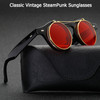 2018 Fashion Vintage Round Flip Up Sunglasses Classic Double Layer Clamshell Design Sun Glasses