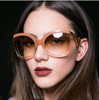 New Fashion Women Oversized ButterFly Style Gradient Sunglasses Vintage Brand Design Sun Glasses