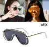 JackJad 2018 Fashion Avant-Garde Metal Shield Style AFIX Sunglasses Cool Aviation Brand Design Sun Glasses Oculos De Sol 1577