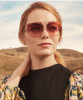 Fashion THE PARTY SQUARE Style Rivets Sunglasses Women Vintage Gradient Brand Designer Sun Glasses