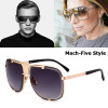 New Fashion Cool Mach Five Style Aviation Sunglasses Brand Design Metal Limited Edition Sun Glasses