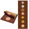 5 MM Lotus Pattern Suede TPE Yoga Mat Pad Non-slip Slimming Exercise Fitness Gymnastics Mat Body Building Esterilla Pilates