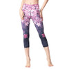 Sexy Cherry Blossom 3d Print Elastic Waist Sport Yoga Pant Quick Dry Polyester Running Dance Exercise Tight Workout Legging