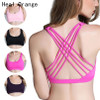 Woman Sports Bra Push Up Active Wear Tops For Women Gym Pink Brassiere Sport Bra Criss Cross Crop Top 2018 Female Yoga Bra