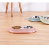 Dogs feeding water double bowl Steel Dog feed Bowl With No Spill Non-Skid Silicone Mat Feeder Pet Puppy Cat Food Container for 
