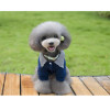 Dog clothes dog clothing autumn and winter Teddy Korean lapel legs sweater grey blue two-color cat warm sweater S-XXL