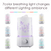 Air Humidifier Aroma Diffuser 7 Color LED With Carve Essential Oil Diffuser Mist Maker for Home Office Baby Room Bedroom Spa