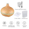 150ml Aroma Essential Oil Diffuser Ultrasonic Air Humidifier with 4 Timer Settings 7 Color Changing LED lamp Whole House Humidi