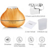 400ml Air Humidifier Essential Oil Diffuser Aroma Lamp Aromatherapy Electric Aroma Diffuser Mist Maker for Home-Wood